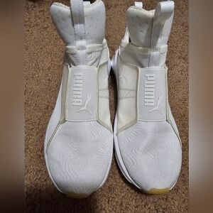 Puma White Slip-On Sneakers